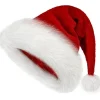 LBJ 34 * 26 cm Julhatt, vuxen unisex sammet bekväm tjock päls Julhatt, lämplig för nyårshelger> Huvudbonader