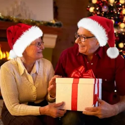 LBJ 34 * 26 cm Julhatt, vuxen unisex sammet bekväm tjock päls Julhatt, lämplig för nyårshelger><noscript><img width=