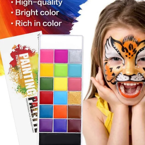 2025 20 Färger Oljebaserad Ansiktsfärg Kroppsfärg Scensmink Ansiktsfärg Halloween Jul> Smink