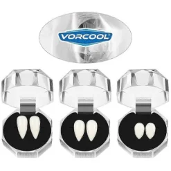 2025 3 Par Anpassade Huggtänder Cosplay Tänder Löänder Halloween Party Rekvisita><noscript><img width=