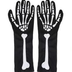 2025 2 Par Halloween Benhandskar Cosplay Dödskalle Skelett Benhandskar Skräck Halloweenfest Cosplay Handskar Ornament Svart><noscript><img width=