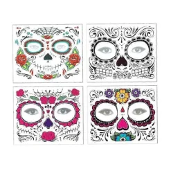 2025 4 ST Halloween Ansiktsdekaler Långvariga Vattentäta Temporära Tatueringar Dekorativa Dekaler_OF><noscript><img width=