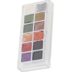 12 Akvarellfärger Set Retro Metall Portabel Hög Pigment Konstmaterial för Studenter Vuxna Konstnärer><noscript><img width=