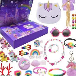 2023 Amazon Julkalender Nedräkning Blind Box Enhörning Is och Snö Ornament Flickor Semestergåva Leksaker><noscript><img width=