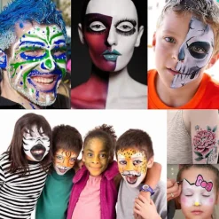 1 Ansikts- och kroppsfärg Vit> Smink