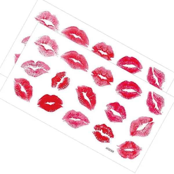 2 ark Alla hjärtans dag-tema väggdekor DIY Romantisk läppform Dekal Hem Bakgrund Dekoration> Smink