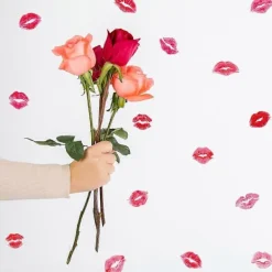 2 ark Alla hjärtans dag-tema väggdekor DIY Romantisk läppform Dekal Hem Bakgrundsdekor><noscript><img width=