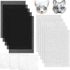 10 Ark Fursuit Ögon Mesh Vattentät Utskrivbar Pvc Ögon Mesh Ark För Furry Cosplay Rekvisita Fursuits Hantverk Tillverkning Vit> Tillbehör