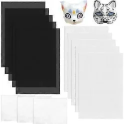 10 Ark Fursuit Ögon Mesh Vattentät Utskrivbar Pvc Ögon Mesh Ark För Furry Cosplay Rekvisita Fursuits Hantverk Tillverkning Vit> Tillbehör