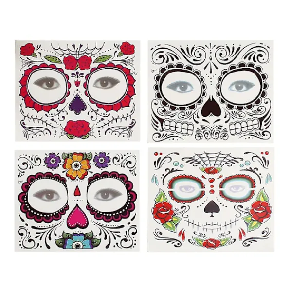 12 Ark Halloween Ansiktsdekaler Roliga Dekorationsdekaler För Festival Dans Samling> Smink