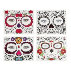 12 Ark Halloween Ansiktsdekaler Roliga Dekorationsdekaler För Festival Dans Samling> Smink