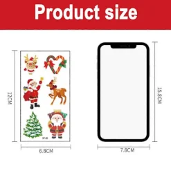 20 Ark Jul-Tatueringar för Barn/Tillfälliga Kvinnors Festdekoration, Juldekaler> Smink