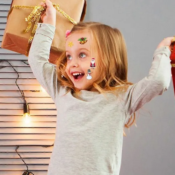 20 Ark Jul-Tatueringar för Barn/Tillfälliga Kvinnors Festdekoration, Juldekaler> Smink