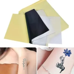 30 ark karbon tatueringspapper, professionellt A4-karbonpapper, kalkeringspapper, överföringspapper, mallpapper, mall för egen utskrift><noscript><img width=