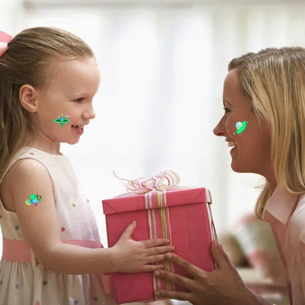 25 ark med tillfälliga glödtatueringar, rymdmönster som lyser i mörkret KLB> Smink