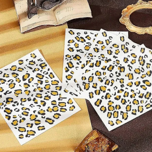 10 ark tillfälliga leopardtatueringar 13x15 cm gepard leopardtryck tatueringsdekaler leopard ansiktsdekaler avtagbara dekaler> Smink