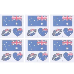 25 Ark Vattentäta Nationalflaggsdekaler Tillfälliga Engångs Ekologiska Tatueringar Nationalflaggsdekal För Sport S (australien)-yuhao> Smink