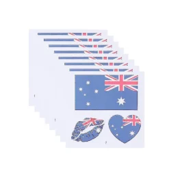 25 Ark Vattentäta Nationalflaggsdekaler Tillfälliga Engångs Ekologiska Tatueringar Nationalflaggsdekal För Sport S (australien)-yuhao><noscript><img width=