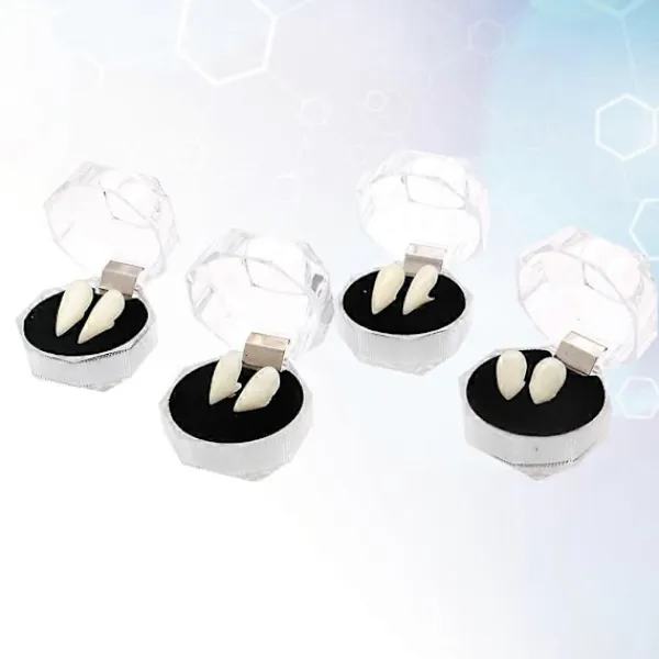 4 Ask Vampyrtänder Kit för Barn Cosplay Vampyrtänder Fångar> Tillbehör