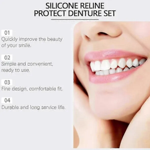 2025 Avancerat Anpassat Tandprotes Set Silikon Relining Tandprotes Set 3st> Tillbehör