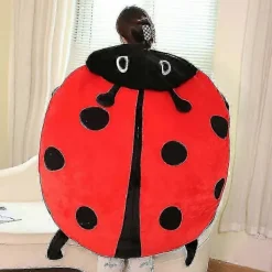 100 cm bärbar insektsplyschleksak nyckelpiga stoppad kudde rolig fest cosplay docka stoppad mjuk plysch sovkudde barn presenter> Dräkter