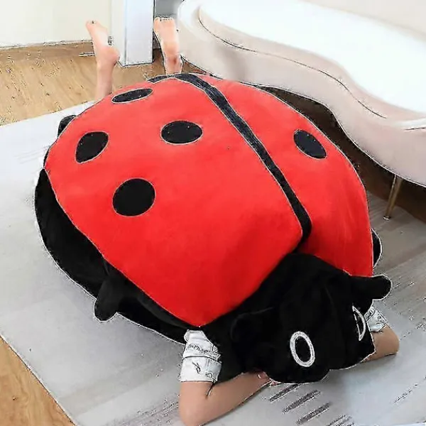 100 cm bärbar insektsplyschleksak nyckelpiga stoppad kudde rolig fest cosplay docka stoppad mjuk plysch sovkudde barn presenter> Dräkter