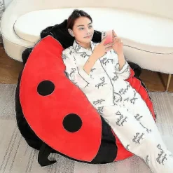 100 cm bärbar insektsplyschleksak nyckelpiga stoppad kudde rolig fest cosplay docka stoppad mjuk plysch sovkudde barn presenter><noscript><img width=