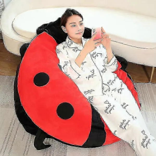 100 cm bärbar insektsplyschleksak nyckelpiga stoppad kudde rolig fest cosplay docka stoppad mjuk plysch sovkudde barn presenter> Dräkter