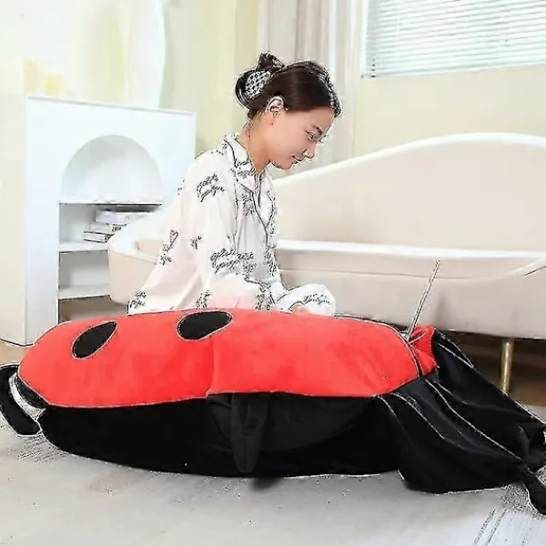 100 cm bärbar insektsplyschleksak nyckelpiga stoppad kudde rolig fest cosplay docka stoppad mjuk plysch sovkudde barn presenter> Dräkter