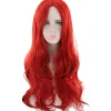 75 cm Lång Röd Lockig Peruk för Kvinnor, Lång Röd Cosplay Peruk för Fest Cosplay Halloween Anime (C-Röd), 75 cm> Peruker
