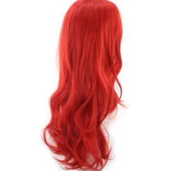 75 cm Lång Röd Lockig Peruk för Kvinnor, Lång Röd Cosplay Peruk för Fest Cosplay Halloween Anime (C-Röd), 75 cm><noscript><img width=