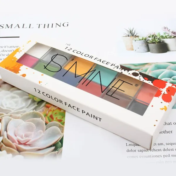 12 Color Face Body Paint Oil Painting Art Make Up Tool Professional Party Kit> Smink