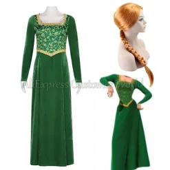 LAIQIANKUI 2024 cos Anime Princess Green Dress Fiona Dress Shrek Cosplay kostym Halloween Fancy Fantasy Party Kostym Rollspel för vuxen kvinna XXL Cosplay | Fyndiq> Dräkter