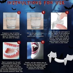 FMYSJ 4 Delar Infällbara Vampyrtänder Kit Teleskopiska Tänder Huggtänder Hängslen Falska Tandproteser Med Halloween Party Huggtänder (3st Normal), Halloween Orname (FMY) | Fyndiq><noscript><img width=