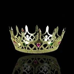 4 delar Royal King Plast Crown Queen Plast Crown Födelsedagskronor Kostymtillbehör><noscript><img width=