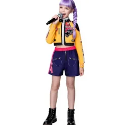 2025 Demon Hunter K-Pop Kostym | Halloween Kostym för Flickor Cosplay Rumi【Kläder】 160> Dräkter