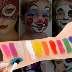 15 färger ansikte kroppsmålning Make Up Tool Set Halloween><noscript><img width=