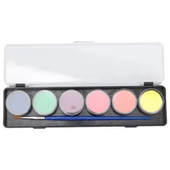 6 Färger Ansikte Kroppsmålning Kit Vattenbaserad Säker Hög Mättnad Halloween Smink 24g><noscript><img width=