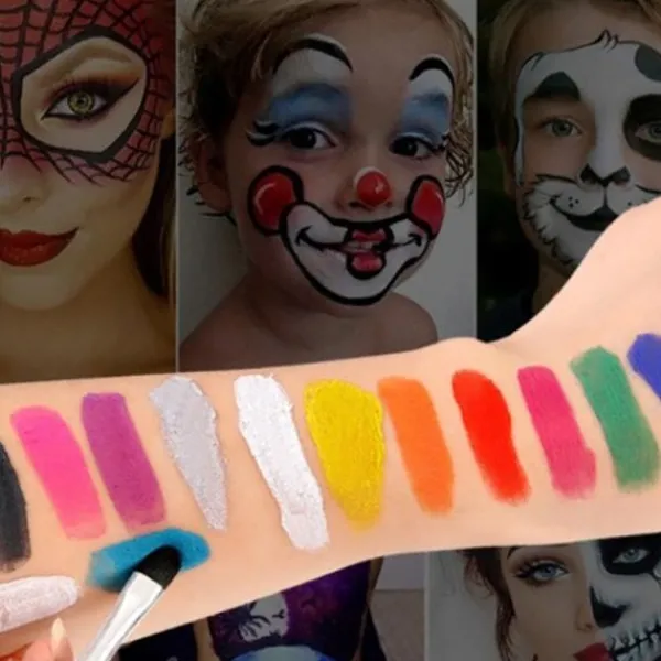 15 färger ansikts- och kroppsmålning Make Up Tool Set Halloween> Smink