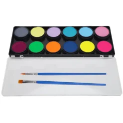 12 Färger Ansikts- och Kroppsmålningspalett Kit för Halloween Cosplay Party Alla Hudtyper> Smink