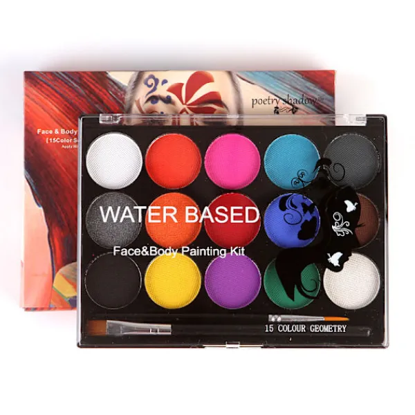 15 färger Body Paint Pigment Ansiktsmålning för barn> Smink