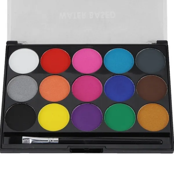 15 Färger Giftfritt Vattenbaserat Ansikts- och Kroppsmålningssminkset> Smink
