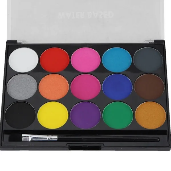 15 färger giftfritt vattenbaserat ansikts- och kroppsmålningssminkset> Smink