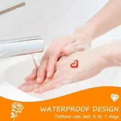 24 Färger Glitter Tatuering Set (200 Schabloner), Temporär Tatuering, Vattentät och Icke-Giftig Sh><noscript><img width=