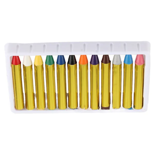 12 Färger Kropp Ansikte Målarpinnar Kritset Färgglad Målarpenna> Smink