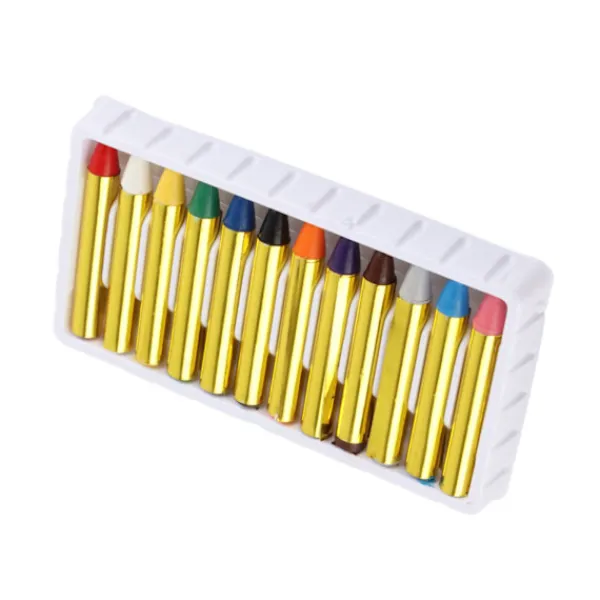 12 Färger Kropp Ansikte Målarpinnar Kritset Färgglad Målarpenna> Smink