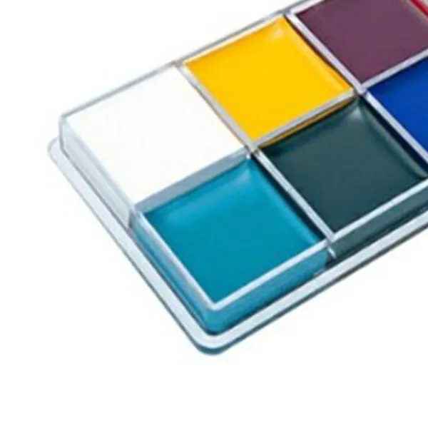 12 färger Kroppsmålningspalett Säkert ansikte Kroppsmålningsolja för Opera Professional Body Painting Show> Smink