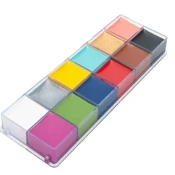 12 Färger 100ml Vattenbaserad Snabbtorkande Kroppssmink Palett Professionell Kosmetisk DIY för Fest> Smink