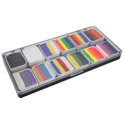 12 Färger Vattenbaserad Ansikts- och Kroppsfärg Halloween Party Bollspel Fan Fancy Art Smink Pigment> Smink