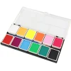 12 Färger Vattenbaserad Kropps- och Ansiktsfärg Halloween Party Bollspel Fan DIY Fancy Makeup Pigment> Smink
